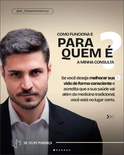 Publicação 1 — Instagram do Dr. Felipe Mendonça